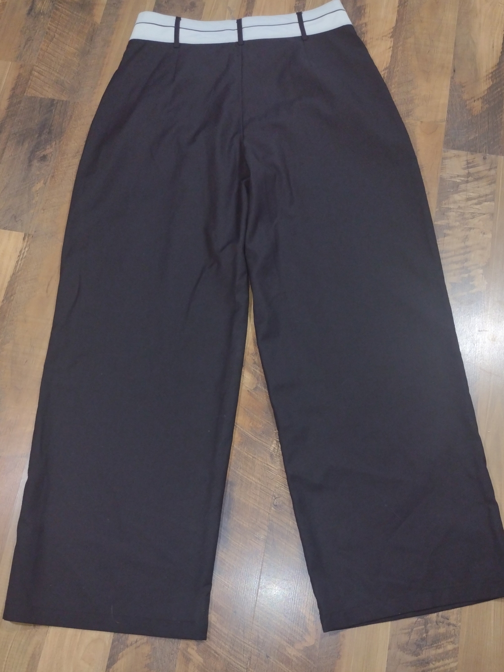 Commence Women's Wide Leg Pants White Asymmetrical Waistband Size XL - Picture 6 of 10
